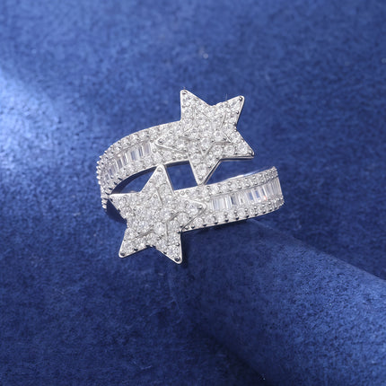 Shooting Star Moissanite Ring