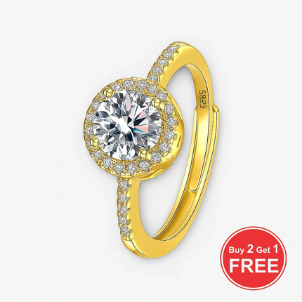 Moissanite Halo Ring