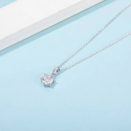 Moissanite Stud Necklace