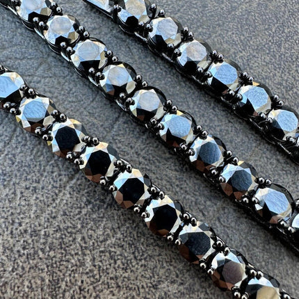 Black Moissanite Tennis Chain