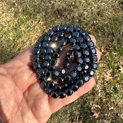 Black Moissanite Tennis Chain