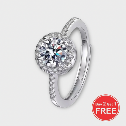 Moissanite Halo Ring