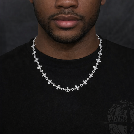 Moissanite Cross Style Chain