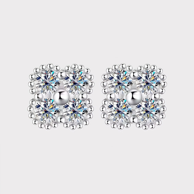 Moissanite Clover Earrings