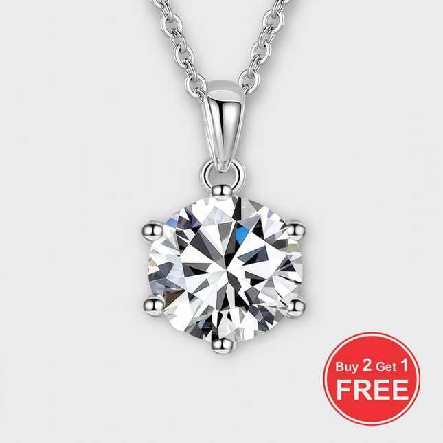 Moissanite Stud Necklace