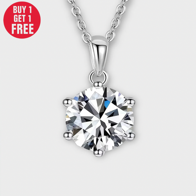 Moissanite Stud Necklace