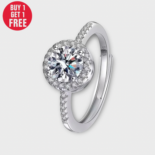 Moissanite Halo Ring