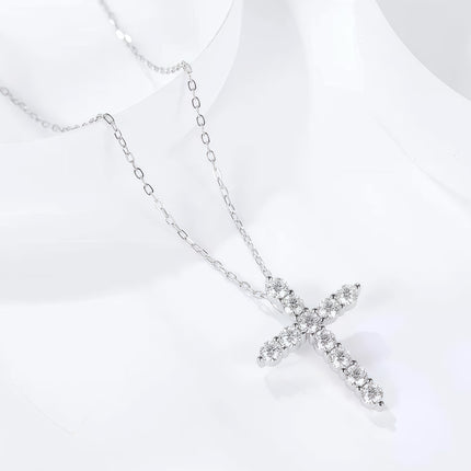 Moissanite Cross Necklace