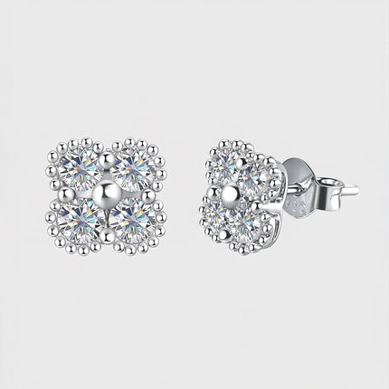 Moissanite Clover Earrings