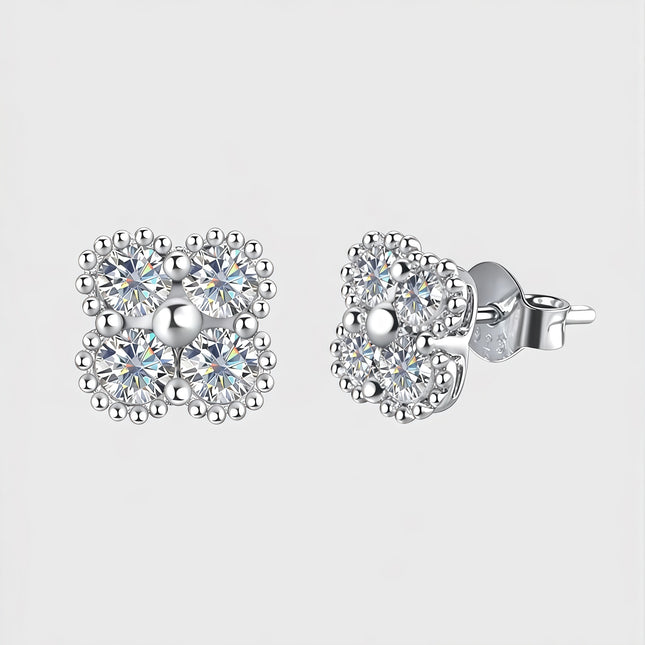 Moissanite Clover Earrings