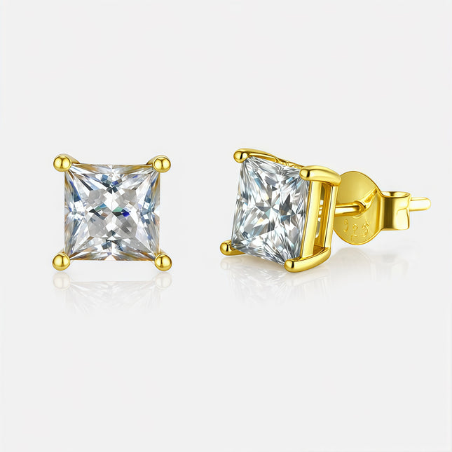 Princess Cut Moissanite Earrings