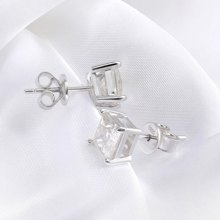 Princess Cut Moissanite Earrings