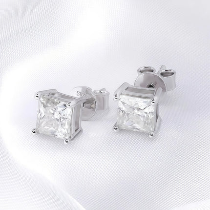 Princess Cut Moissanite Earrings