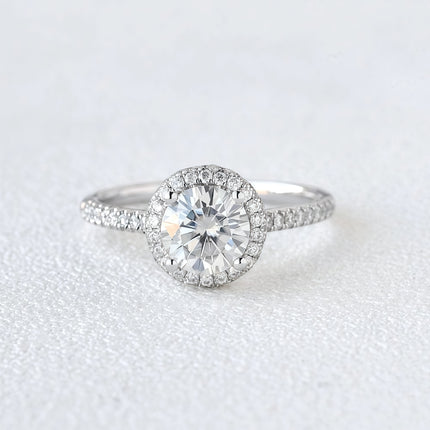Moissanite Halo Ring