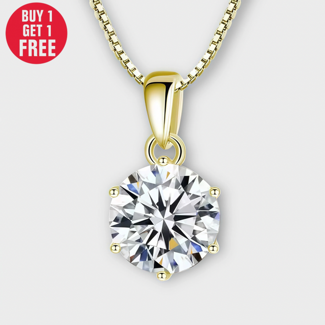 Moissanite Stud Necklace