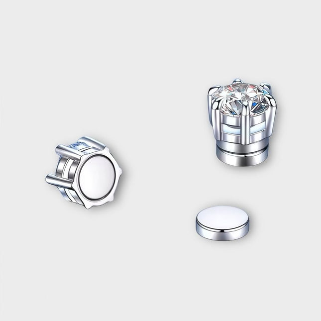 Moissanite Magnetic Stud Earrings 1 CT