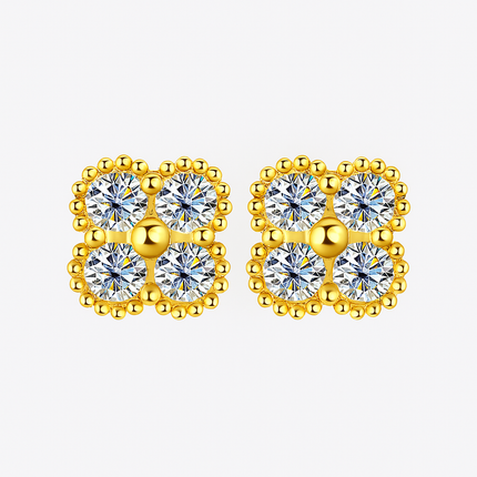 Moissanite Clover Earrings