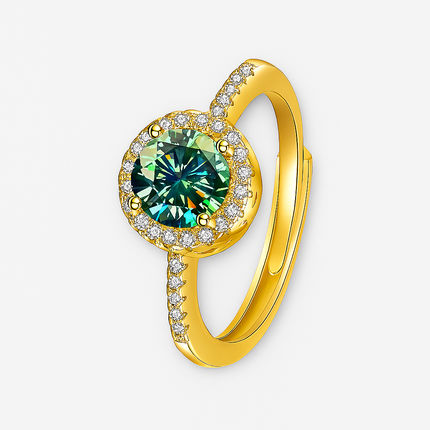 Moissanite Halo Ring