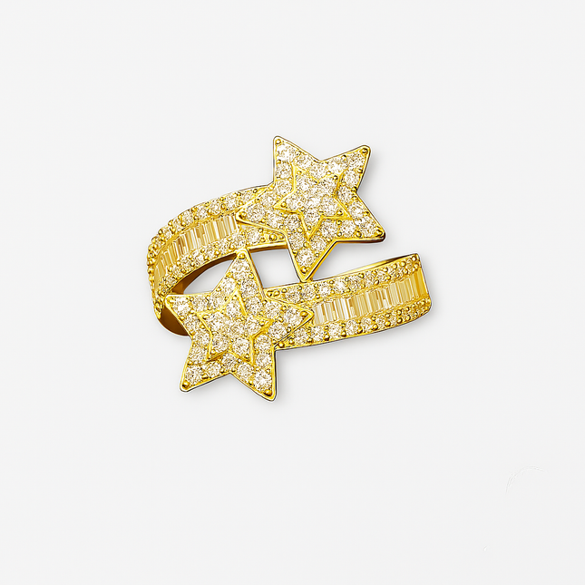Shooting Star Moissanite Ring